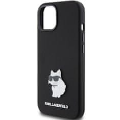 Karl Lagerfeld Kryt Karl Lagerfeld KLHCP15MSMHCNPK iPhone 15 Plus czarny/black Silicone Choupette Metal Pin