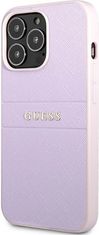 Guess Kryt Guess GUHCP13LPSASBPU Apple iPhone 13 Pro purple Saffiano Hot Stamp & Metal Logo