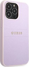 Guess Kryt Guess GUHCP13LPSASBPU Apple iPhone 13 Pro purple Saffiano Hot Stamp & Metal Logo