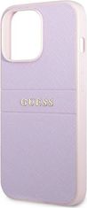 Guess Kryt Guess GUHCP13LPSASBPU Apple iPhone 13 Pro purple Saffiano Hot Stamp & Metal Logo