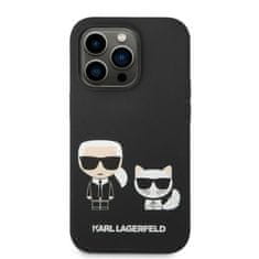 Karl Lagerfeld Kryt Karl Lagerfeld KLHMP14XSSKCK Apple iPhone 14 Pro Max hardcase black Liquid Silicone Karl & Choupette Magsafe