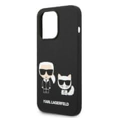 Karl Lagerfeld Kryt Karl Lagerfeld KLHMP14XSSKCK Apple iPhone 14 Pro Max hardcase black Liquid Silicone Karl & Choupette Magsafe