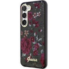 Guess Kryt Guess GUHCS23SHCFWSA Samsung Galaxy S23 khaki hardcase Flower Collection