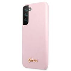 Guess Kryt Guess GUHCS22MLSLMGLA Samsung Galaxy S22+ Plus lavender hardcase Silicone Script Metal Logo