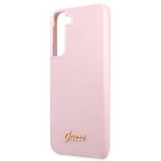 Guess Kryt Guess GUHCS22MLSLMGLA Samsung Galaxy S22+ Plus lavender hardcase Silicone Script Metal Logo