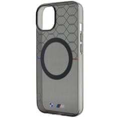 MobilPouzdra.cz Kryt BMW BMHMP14MHGPK Apple iPhone 14 Plus / 15 Plus grey Pattern MagSafe