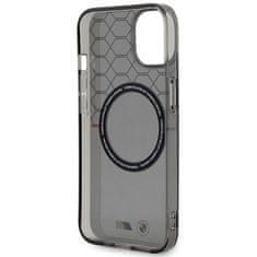 MobilPouzdra.cz Kryt BMW BMHMP14MHGPK Apple iPhone 14 Plus / 15 Plus grey Pattern MagSafe