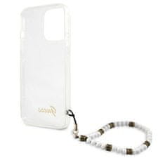 Guess Kryt Guess GUHCP13LKPSWH Apple iPhone 13 Pro Transparent hardcase White Pearl