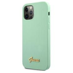 Guess Kryt Guess GUHCP12MLSLMGGN Apple iPhone 12/12 Pro green hardcase Metal Logo Script