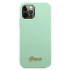 Guess Kryt Guess GUHCP12MLSLMGGN Apple iPhone 12/12 Pro green hardcase Metal Logo Script