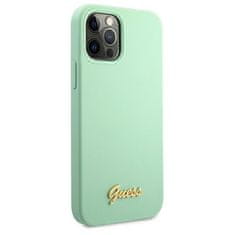 Guess Kryt Guess GUHCP12MLSLMGGN Apple iPhone 12/12 Pro green hardcase Metal Logo Script