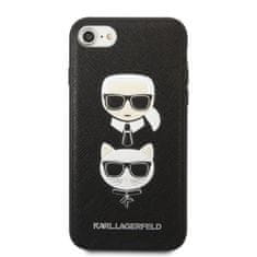 Karl Lagerfeld Kryt Karl Lagerfeld KLHCI8SAKICKCBK Apple iPhone SE 2022/SE 2020/8/7 black hardcase Saffiano Ikonik Karl&Choupette Head