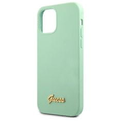 Guess Kryt Guess GUHCP12MLSLMGGN Apple iPhone 12/12 Pro green hardcase Metal Logo Script