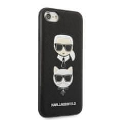 Karl Lagerfeld Kryt Karl Lagerfeld KLHCI8SAKICKCBK Apple iPhone SE 2022/SE 2020/8/7 black hardcase Saffiano Ikonik Karl&Choupette Head