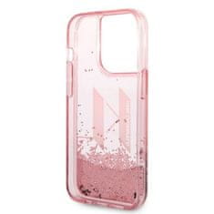 Karl Lagerfeld Kryt Karl Lagerfeld KLHCP14LLBKLCP Apple iPhone 14 Pro pink hardcase Liquid Glitter Big KL