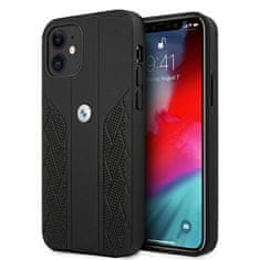 MobilPouzdra.cz Kryt BMW BMHCP12SRSPPK Apple iPhone 12 mini black hardcase Leather Curve Perforate