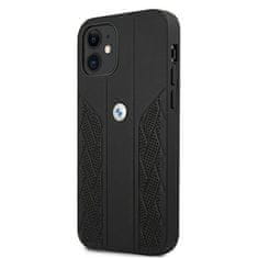 MobilPouzdra.cz Kryt BMW BMHCP12SRSPPK Apple iPhone 12 mini black hardcase Leather Curve Perforate