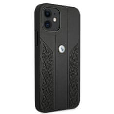 MobilPouzdra.cz Kryt BMW BMHCP12SRSPPK Apple iPhone 12 mini black hardcase Leather Curve Perforate