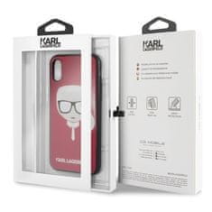 Karl Lagerfeld Kryt Karl Lagerfeld KLHCPXDLHRE iPhone X/Xs red Iconic Glitter Karl`s Head