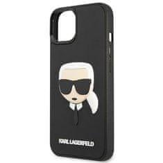 Karl Lagerfeld Kryt Karl Lagerfeld KLHCP14MKH3DBK Apple iPhone 14 Plus / 15 Plus black hardcase 3D Rubber Karl`s Head