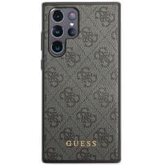 Guess Kryt Guess GUHCS23LG4GFGR Samsung Galaxy S23 Ultra grey hardcase 4G Metal Gold Logo