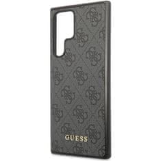 Guess Kryt Guess GUHCS23LG4GFGR Samsung Galaxy S23 Ultra grey hardcase 4G Metal Gold Logo