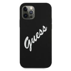 Guess Kryt Guess GUHCP12LLSVSBW Apple iPhone 12 Pro Max black white hardcase Silicone Vintage