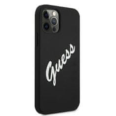 Guess Kryt Guess GUHCP12LLSVSBW Apple iPhone 12 Pro Max black white hardcase Silicone Vintage