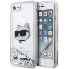 Karl Lagerfeld Kryt Karl Lagerfeld KLHCI8LNCHCS Apple iPhone SE 2022/SE 2020/8/7 silver hardcase Glitter Choupette Head