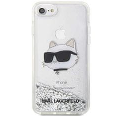 Karl Lagerfeld Kryt Karl Lagerfeld KLHCI8LNCHCS Apple iPhone SE 2022/SE 2020/8/7 silver hardcase Glitter Choupette Head