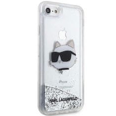 Karl Lagerfeld Kryt Karl Lagerfeld KLHCI8LNCHCS Apple iPhone SE 2022/SE 2020/8/7 silver hardcase Glitter Choupette Head