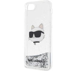 Karl Lagerfeld Kryt Karl Lagerfeld KLHCI8LNCHCS Apple iPhone SE 2022/SE 2020/8/7 silver hardcase Glitter Choupette Head