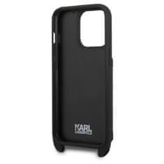 Karl Lagerfeld Kryt Karl Lagerfeld KLHCP13LSAKHPK Apple iPhone 13 Pro hardcase Saffiano Metal Karl Head