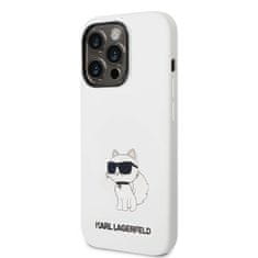 Karl Lagerfeld Kryt Karl Lagerfeld KLHMP14LSNCHBCH Apple iPhone 14 Pro hardcase white Silicone Choupette MagSafe