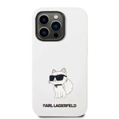 Karl Lagerfeld Kryt Karl Lagerfeld KLHMP14LSNCHBCH Apple iPhone 14 Pro hardcase white Silicone Choupette MagSafe