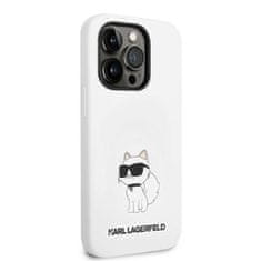 Karl Lagerfeld Kryt Karl Lagerfeld KLHMP14LSNCHBCH Apple iPhone 14 Pro hardcase white Silicone Choupette MagSafe