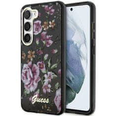 Guess Kryt Guess GUHCS23MHCFWSK Samsung Galaxy S23+ Plus black hardcase Flower Collection