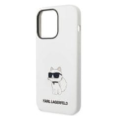 Karl Lagerfeld Kryt Karl Lagerfeld KLHMP14LSNCHBCH Apple iPhone 14 Pro hardcase white Silicone Choupette MagSafe