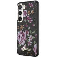 Guess Kryt Guess GUHCS23MHCFWSK Samsung Galaxy S23+ Plus black hardcase Flower Collection