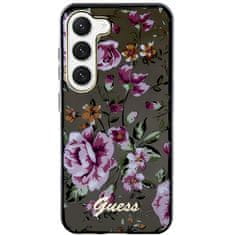 Guess Kryt Guess GUHCS23MHCFWSK Samsung Galaxy S23+ Plus black hardcase Flower Collection