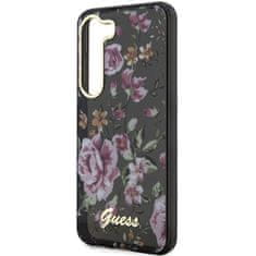 Guess Kryt Guess GUHCS23MHCFWSK Samsung Galaxy S23+ Plus black hardcase Flower Collection