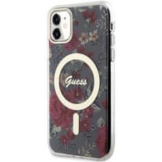 Guess Kryt Guess GUHMN61HCFWSA Apple iPhone 11/XR khaki hardcase Flower MagSafe