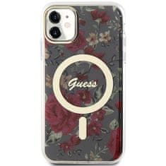 Guess Kryt Guess GUHMN61HCFWSA Apple iPhone 11/XR khaki hardcase Flower MagSafe