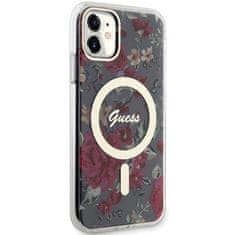 Guess Kryt Guess GUHMN61HCFWSA Apple iPhone 11/XR khaki hardcase Flower MagSafe