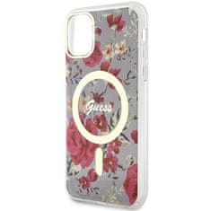 Guess Kryt Guess GUHMN61HCFWSA Apple iPhone 11/XR khaki hardcase Flower MagSafe