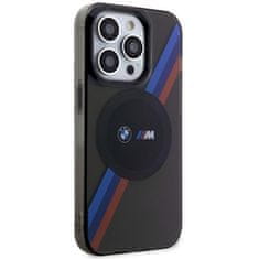 MobilPouzdra.cz Kryt BMW BMHMP14LHDTK Apple iPhone 14 Pro grey Tricolor Stripes MagSafe