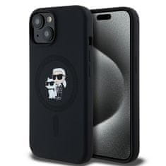 Karl Lagerfeld Kryt Karl Lagerfeld KLHMP15SSCMKCRHK Apple iPhone 15 / 14 / 13 hardcase Silicone Karl & Choupette MagSafe black