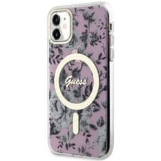 Guess Kryt Guess GUHMN61HCFWSP Apple iPhone 11/XR pink hardcase Flower MagSafe