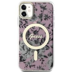 Guess Kryt Guess GUHMN61HCFWSP Apple iPhone 11/XR pink hardcase Flower MagSafe