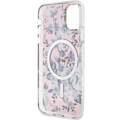 Guess Kryt Guess GUHMN61HCFWSP Apple iPhone 11/XR pink hardcase Flower MagSafe